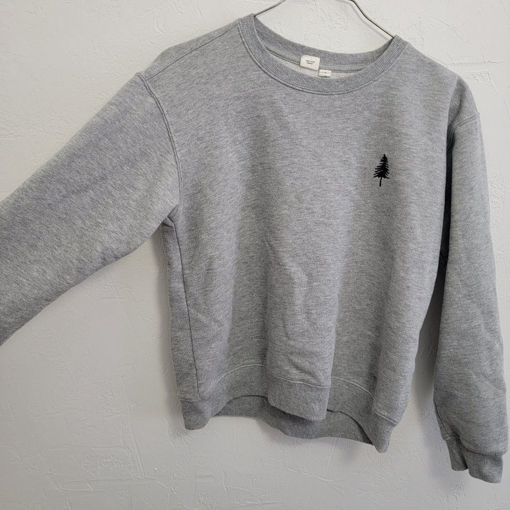 Tentree Golden Spruce Crewneck Grey Sweatshirt Size Small - Picture 4 of 6
